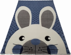 Dywan DIAMOND króliczek zając niebieski zajączek