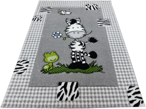 Dywan DIAMOND 3D zebra czarno biały szary