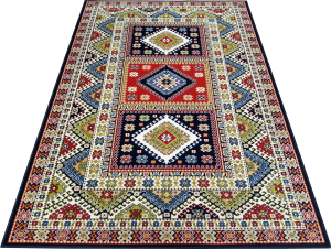 Dywan ARAS STANDARD Agnella granatowy kolorowy aztecki