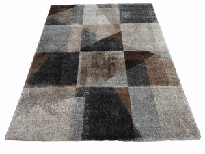 Dywan DIAMOND NEW 3D patchwork szaro beżowy
