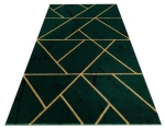 Dywan EMERALD KRESKI glamour butelkowa zieleń ze złotym