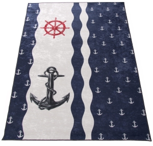 Dywan DIGITAL kotwica styl marynistyczny morski morze statek 