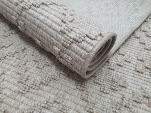 Dywan GORA jednolity beżowy pętelkowy strukturalny marokański