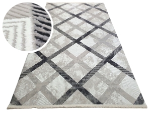 Dywan GORDION 3 dywilan beżowy geometryczny romby połysk loftowy