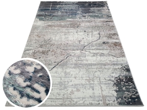 Dywan PRESTO 1 dywilan szaro granatowy beton połysk loftowy