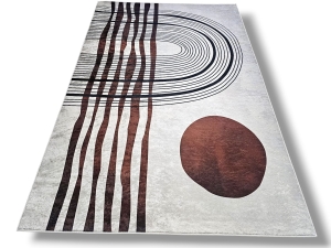 Dywan DIGITAL ART DECO loftowy brązowy beżowy łuki japandi boho