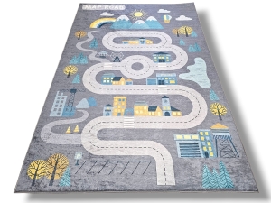 Dywan DIGITAL ROAD ciemny MIASTO ulice drogi auta w uliczki samochody auto 