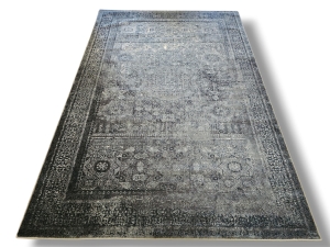 Dywan OMEGA MAMLUK dywilan IRON orientalny 100% wełna rozeta szary