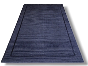 Dywan PURE 2 dywilan blue granatowy granat w paski ramka styl boho loftowy 3D