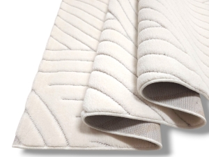 Dywan JUNO LUX 3 dywilan CREAM kremowy w koła styl boho loftowy 3D GRUBY