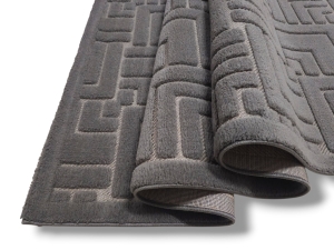 Dywan JUNO LUX 4 dywilan GREY szary w kwadraty styl boho loftowy 3D GRUBY geometryczny