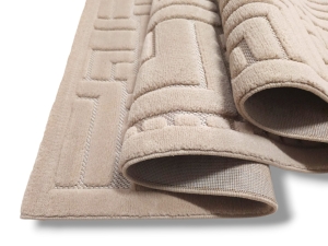 Dywan JUNO LUX 4 dywilan BEIGE beżowy w kwadraty styl boho loftowy 3D GRUBY geometryczny 