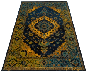 Dywan wełniany NATURAL TEMPO BALTAS granatowy 100% wełna aegean